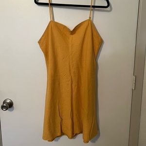 Mustard Abercrombie Cotton Slip Dress